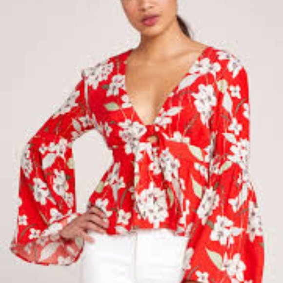 Jack by BB Dakota Tops - Clearance! Jack by BB Dakota Tie Front Blouse - S